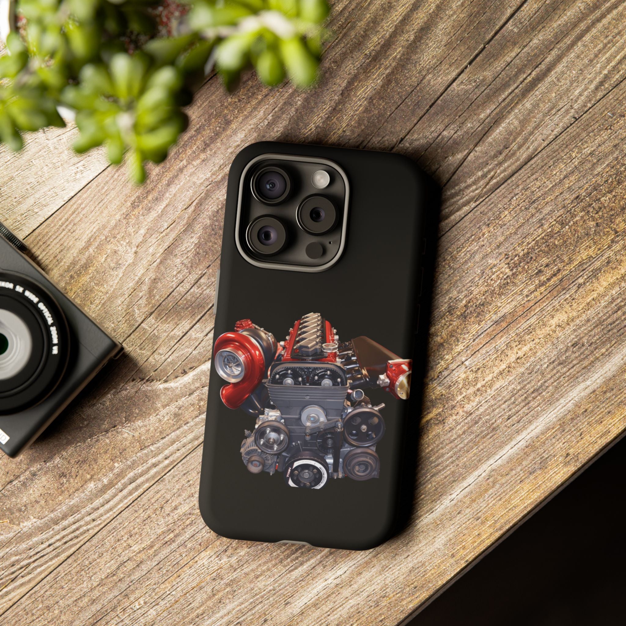 2JZ Phone Case — Black Tough Car Motor Illustration