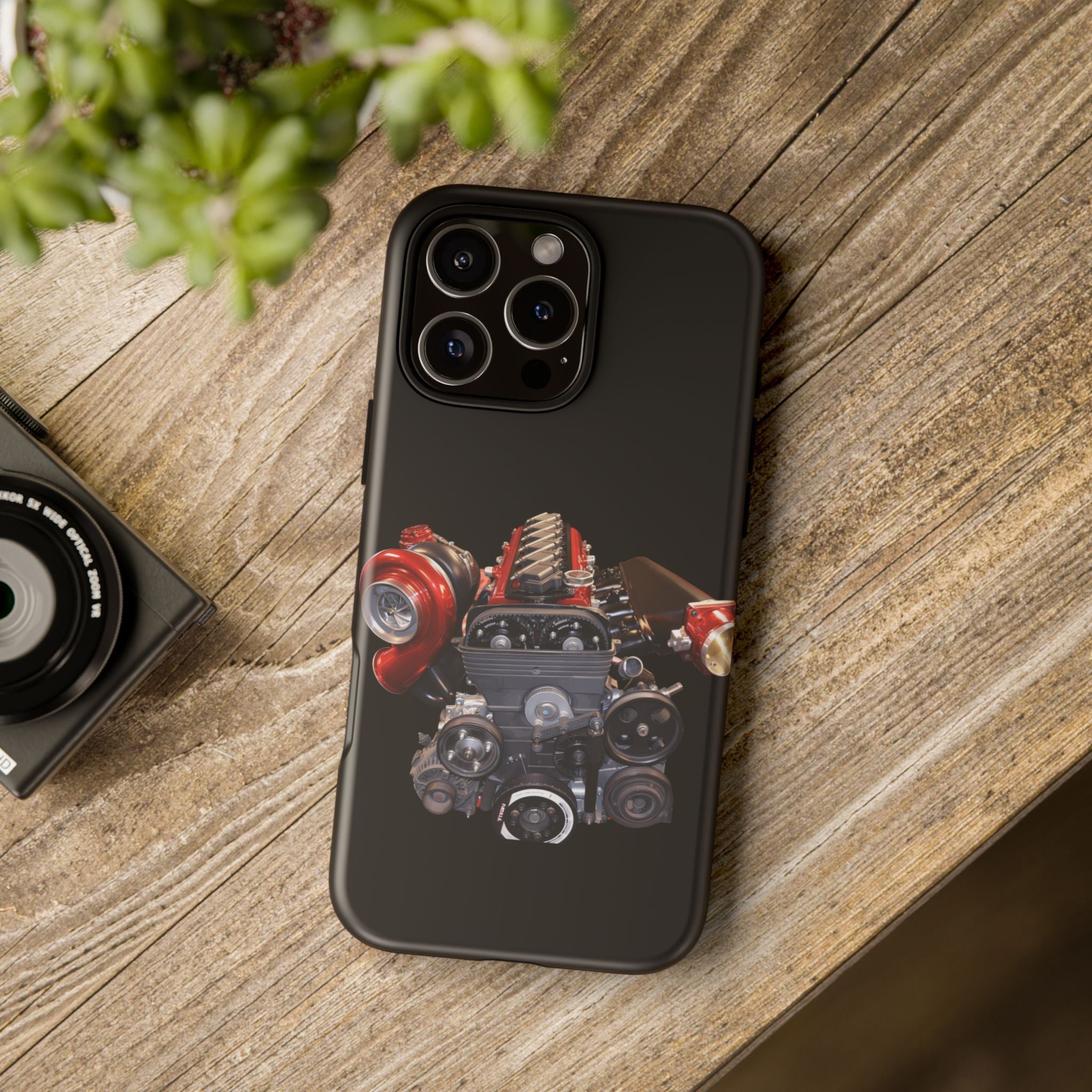 2JZ Phone Case — Black Tough Car Motor Illustration