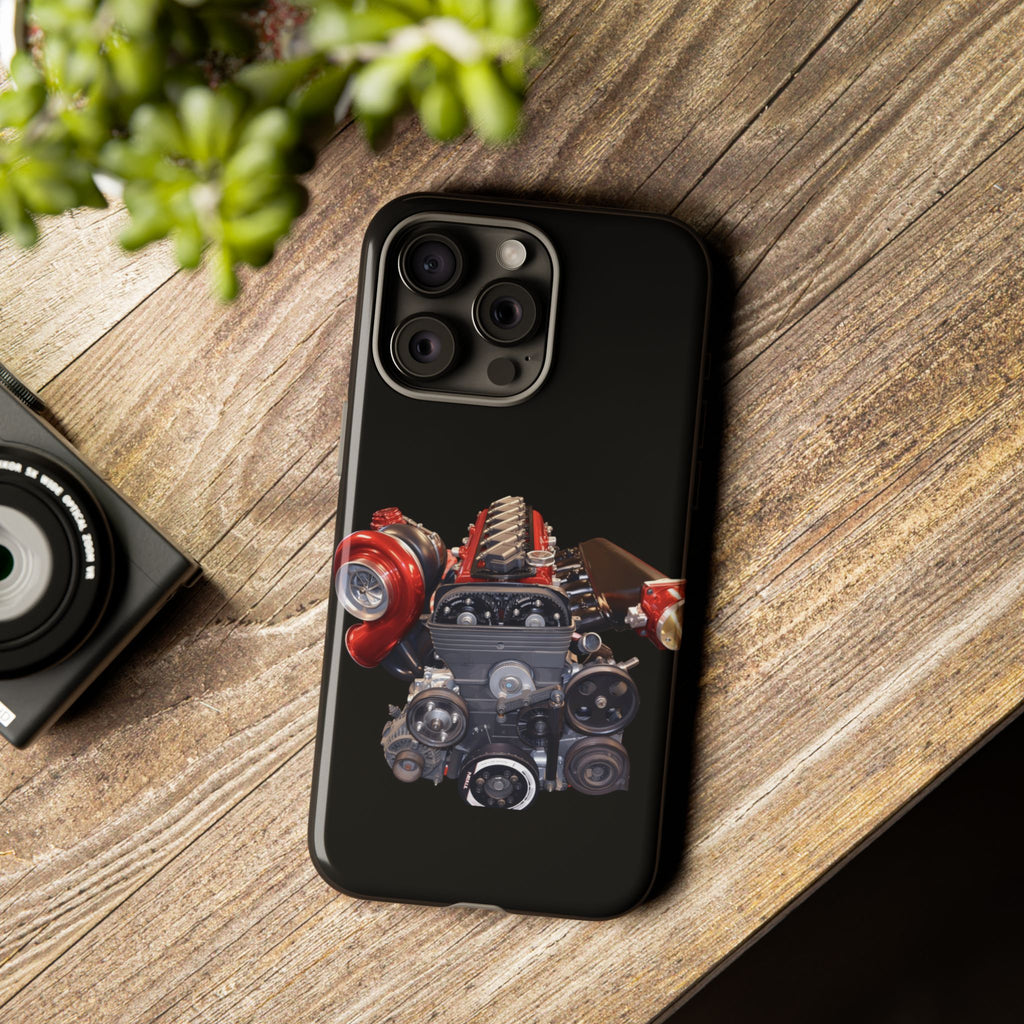 2JZ Phone Case — Black Tough Car Motor Illustration
