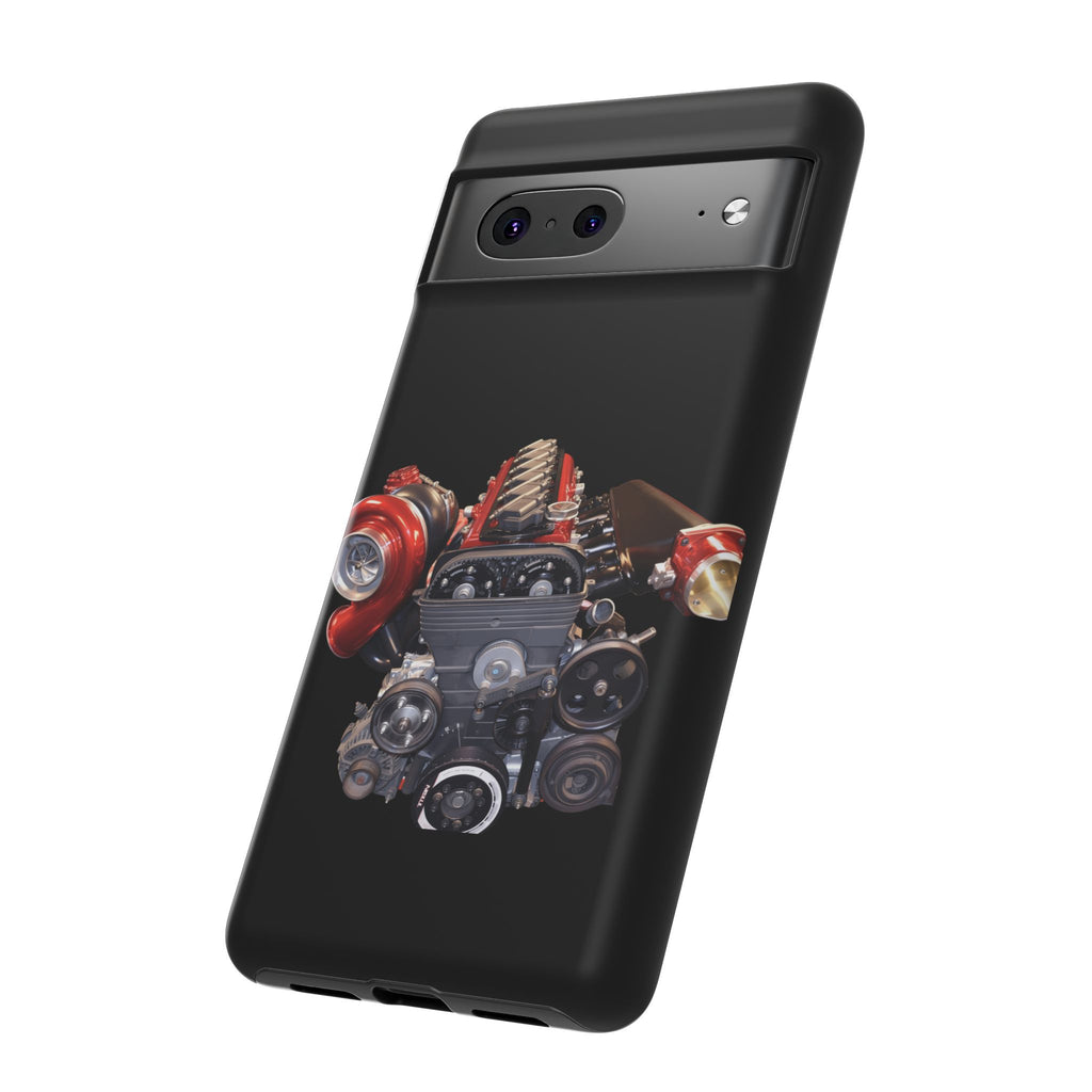 2JZ Phone Case — Black Tough Car Motor Illustration