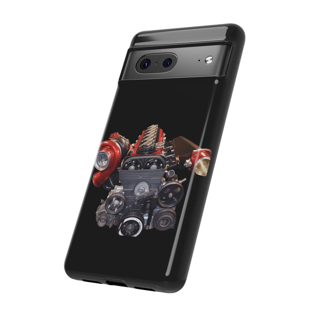 2JZ Phone Case — Black Tough Car Motor Illustration