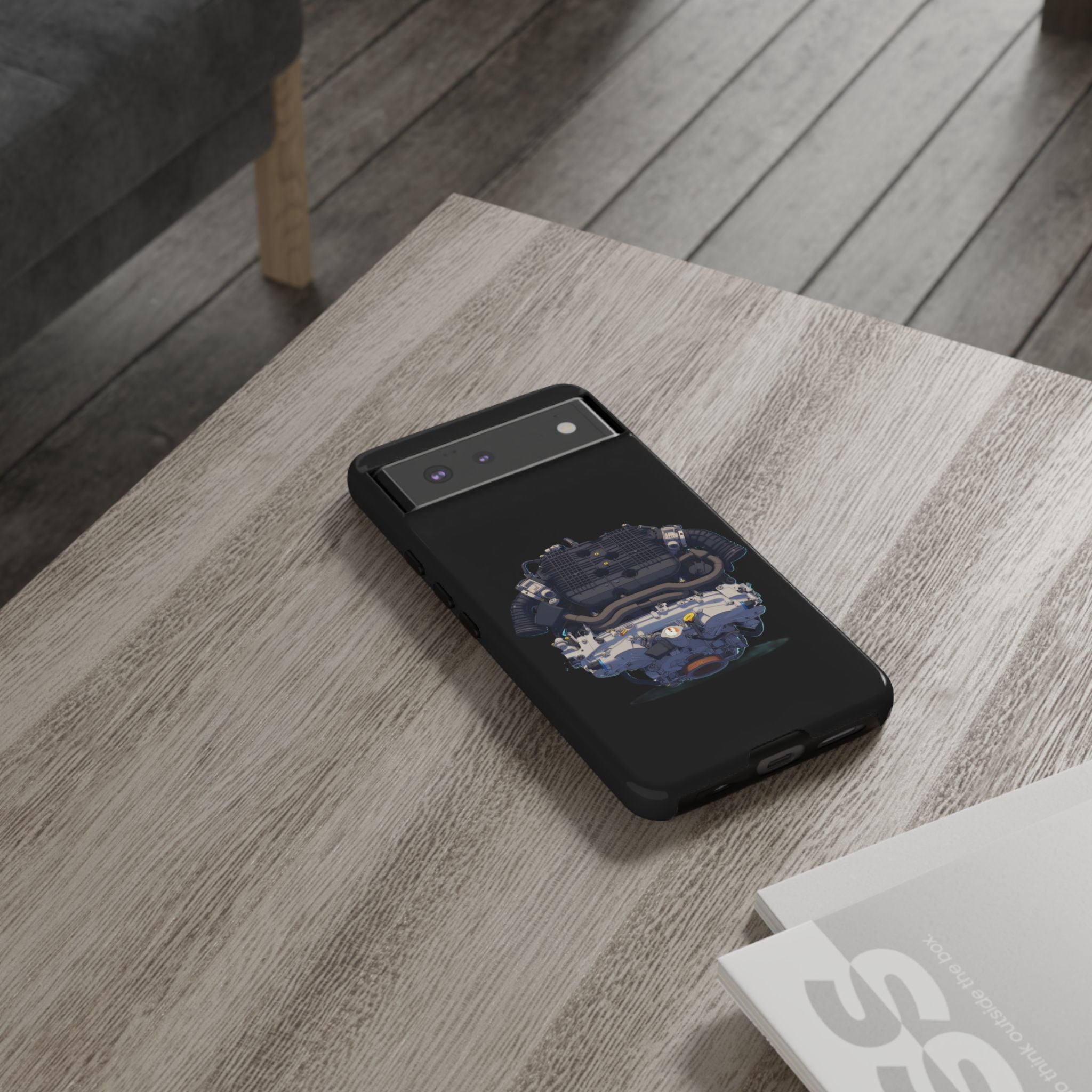Engine Illustration Tough Phone Case – Automotive Car Lover Gift