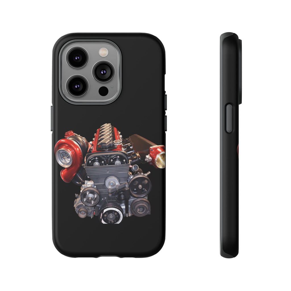 2JZ Phone Case — Black Tough Car Motor Illustration