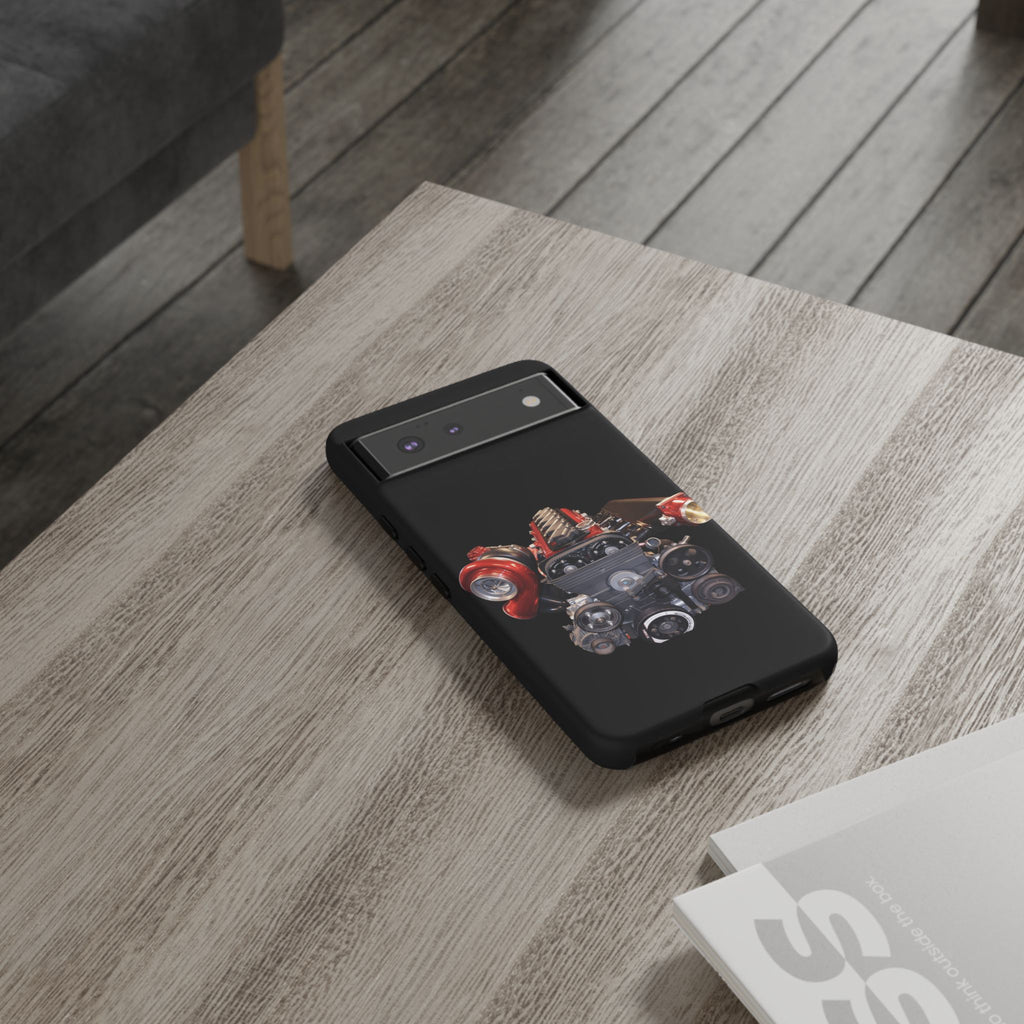 2JZ Phone Case — Black Tough Car Motor Illustration