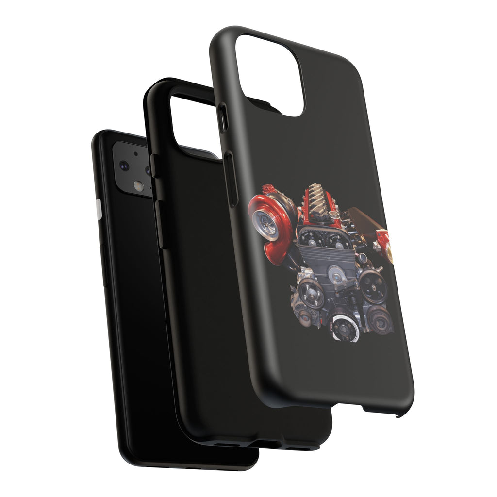 2JZ Phone Case — Black Tough Car Motor Illustration