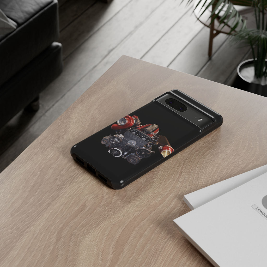 2JZ Phone Case — Black Tough Car Motor Illustration