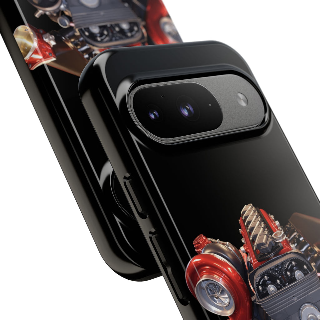 2JZ Phone Case — Black Tough Car Motor Illustration