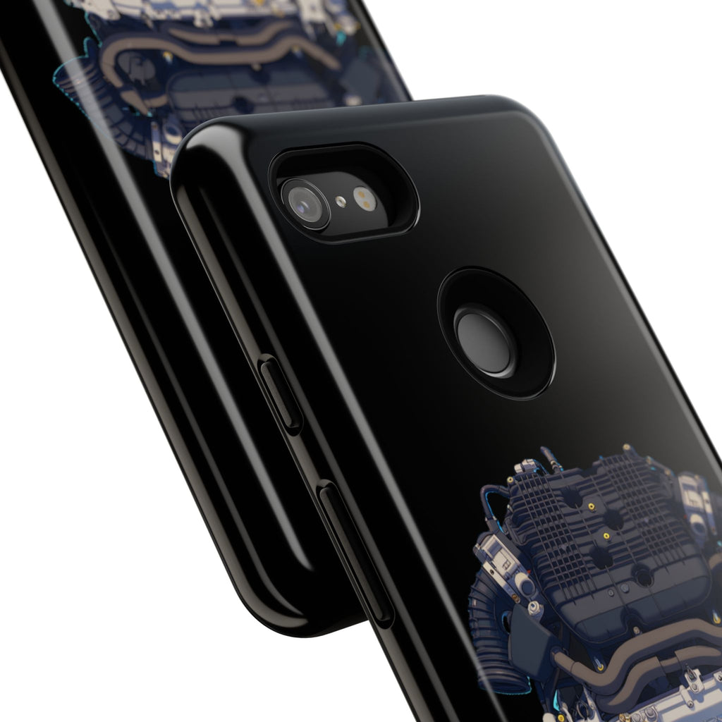 Engine Illustration Tough Phone Case – Automotive Car Lover Gift
