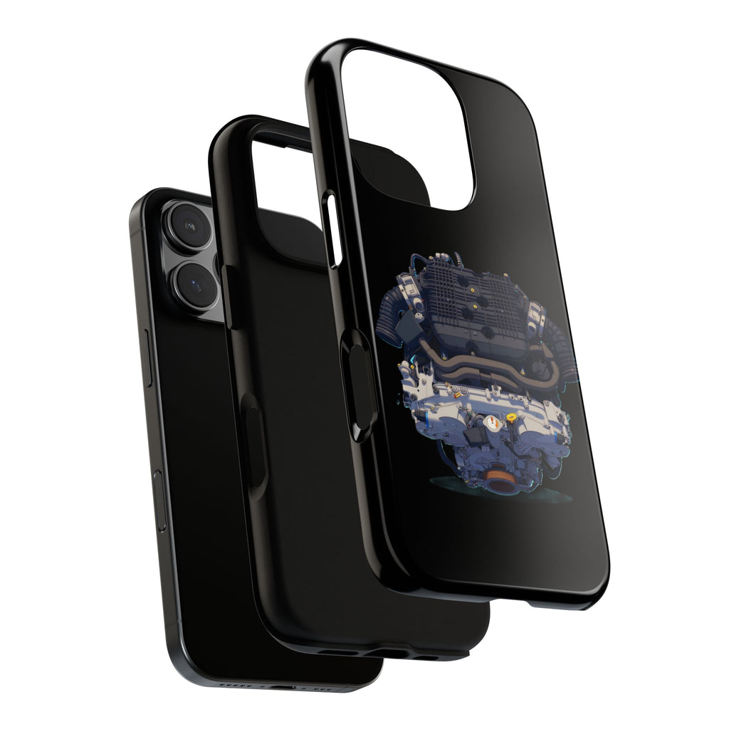 Engine Illustration Tough Phone Case – Automotive Car Lover Gift