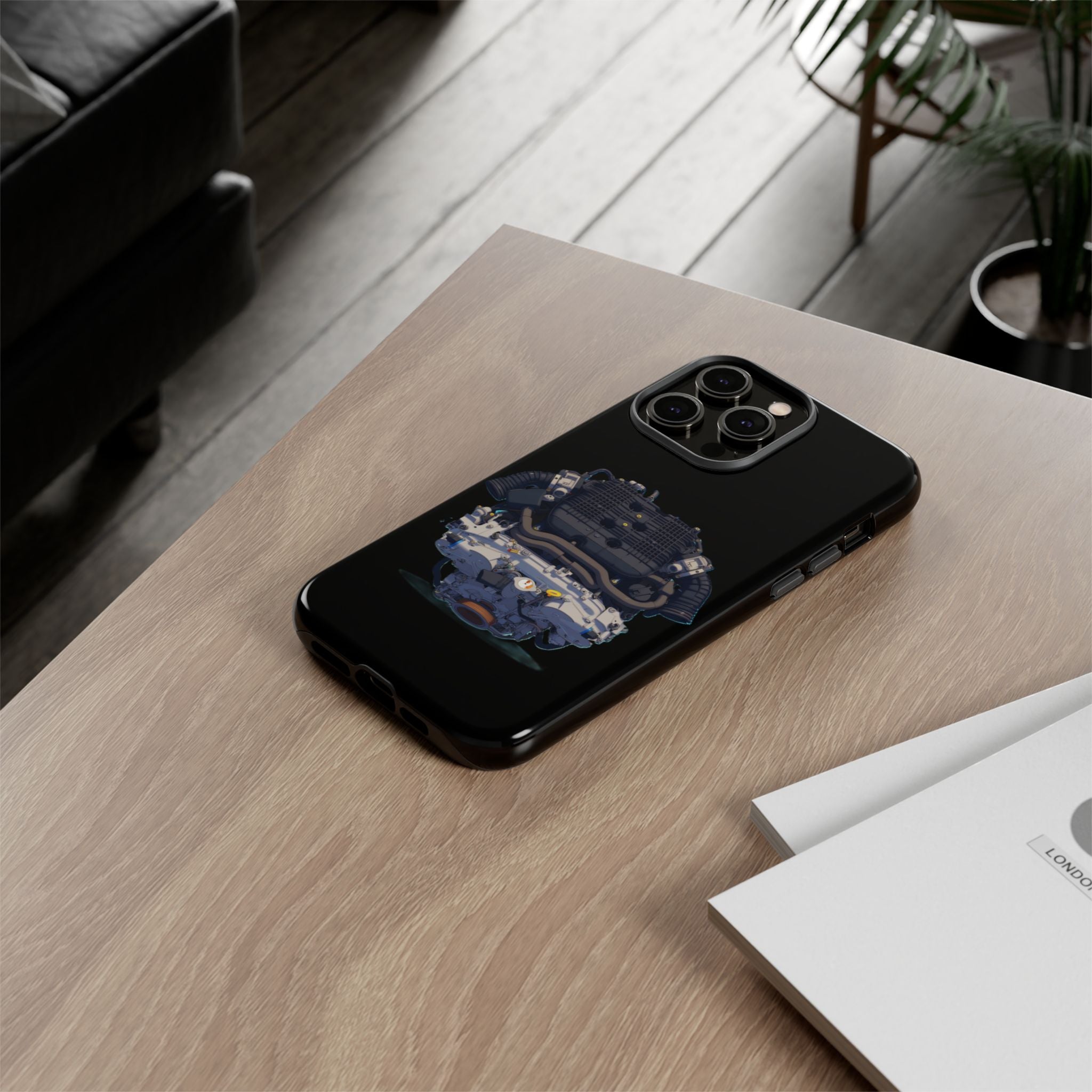 Engine Illustration Tough Phone Case – Automotive Car Lover Gift