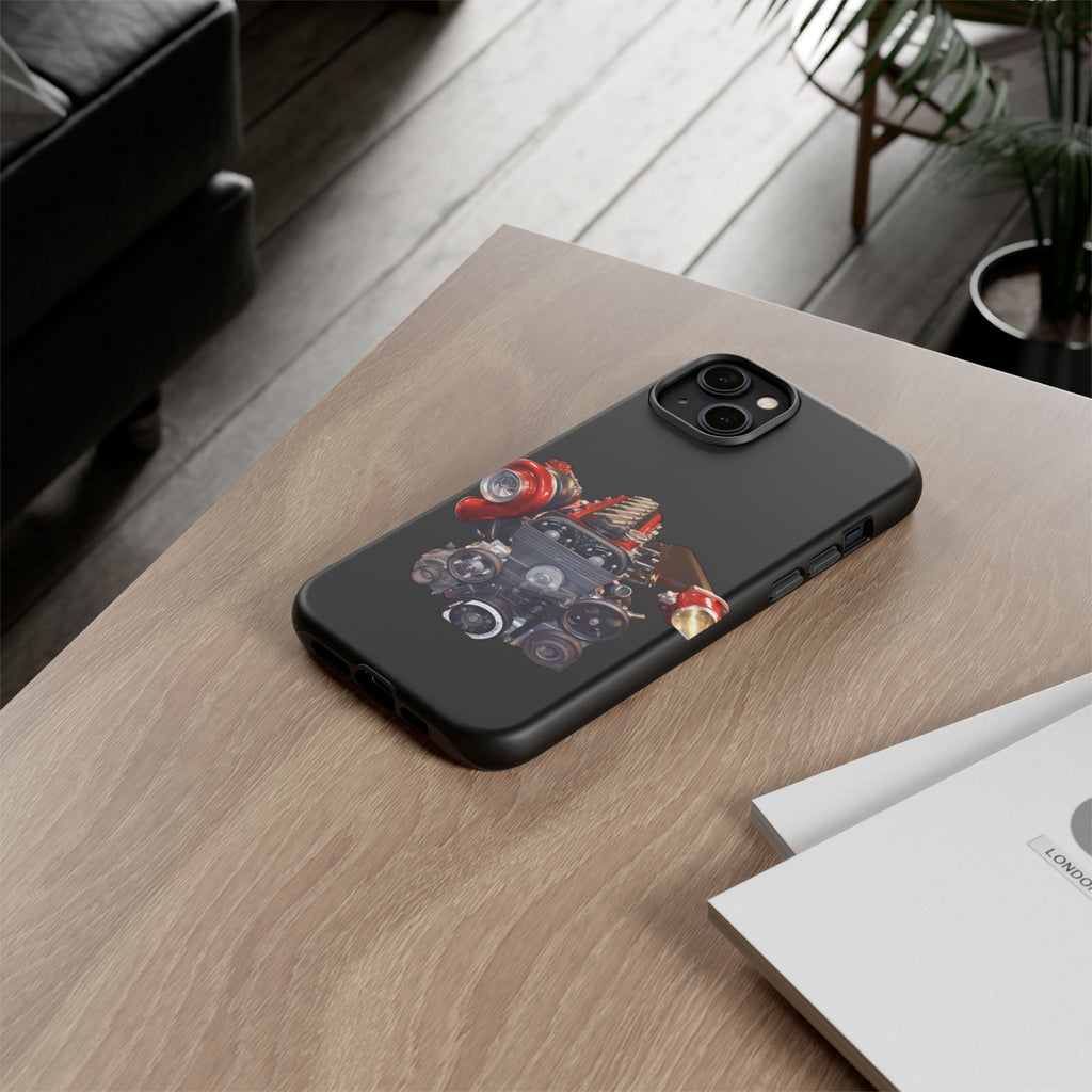 2JZ Phone Case — Black Tough Car Motor Illustration