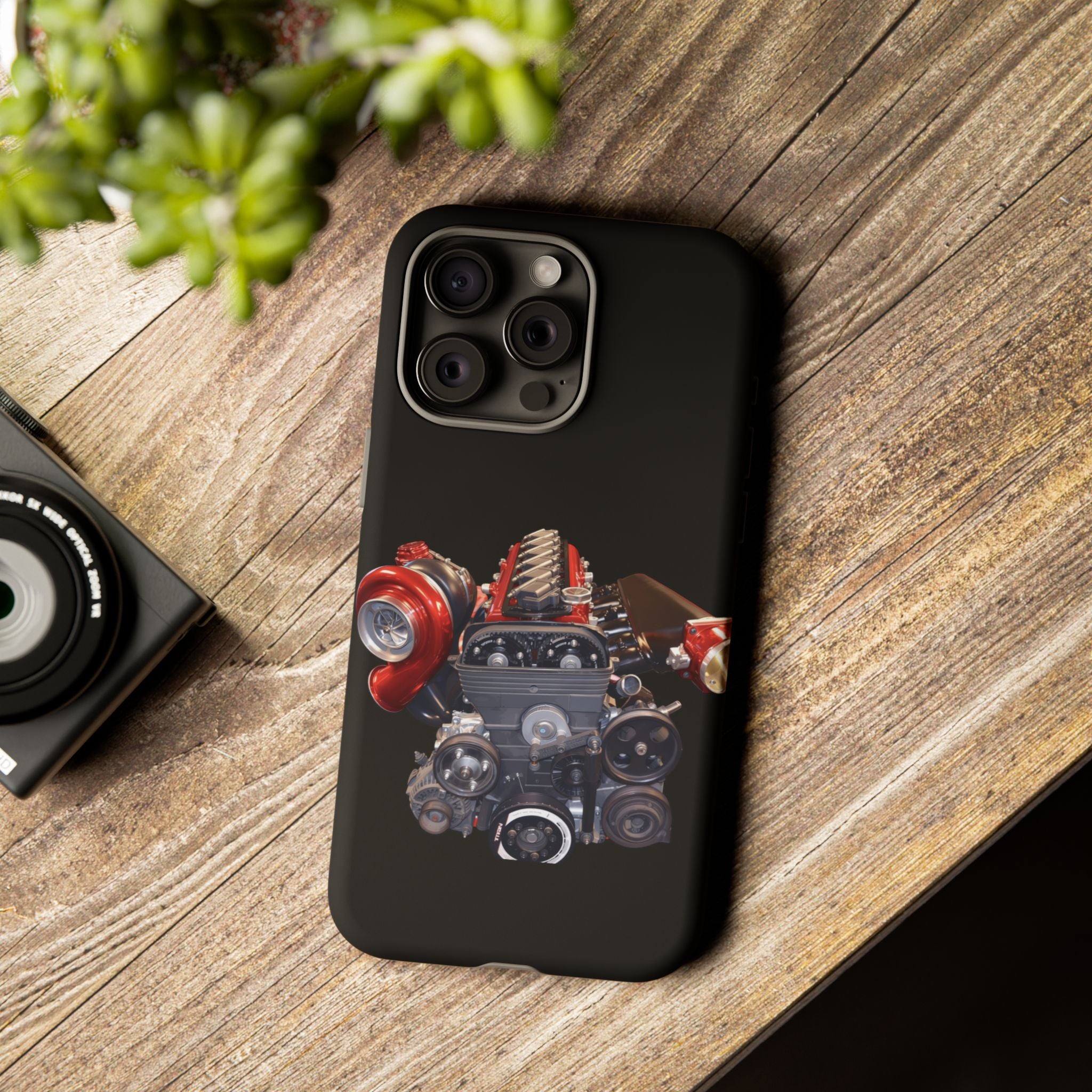 2JZ Phone Case — Black Tough Car Motor Illustration