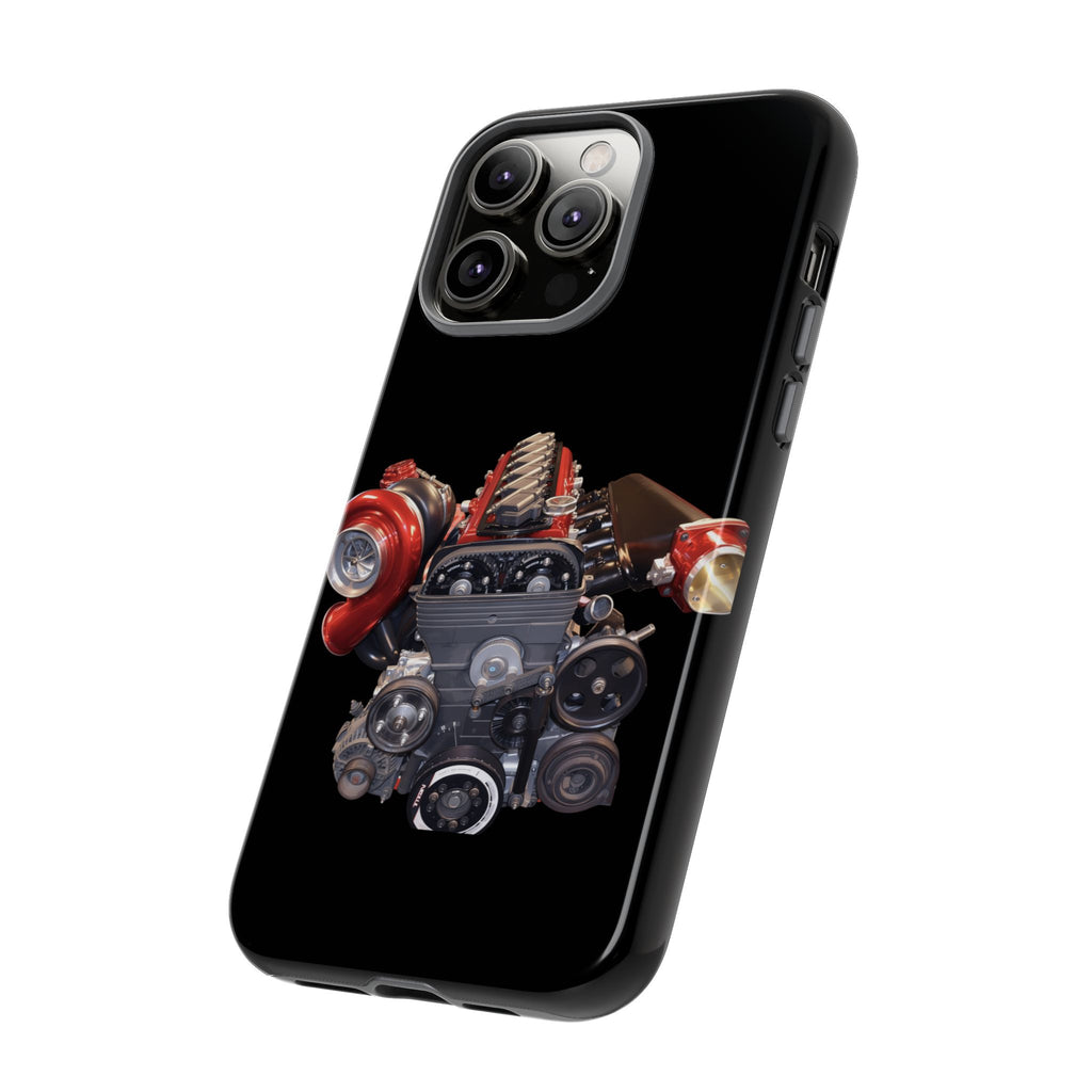 2JZ Phone Case — Black Tough Car Motor Illustration