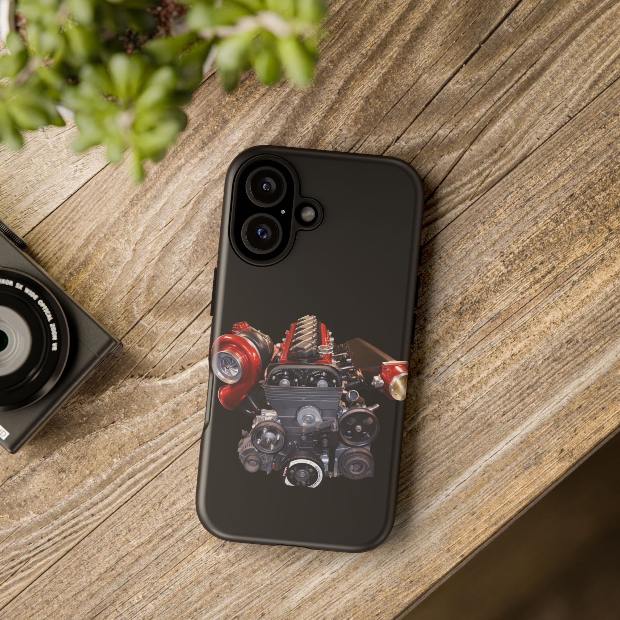 2JZ Phone Case — Black Tough Car Motor Illustration