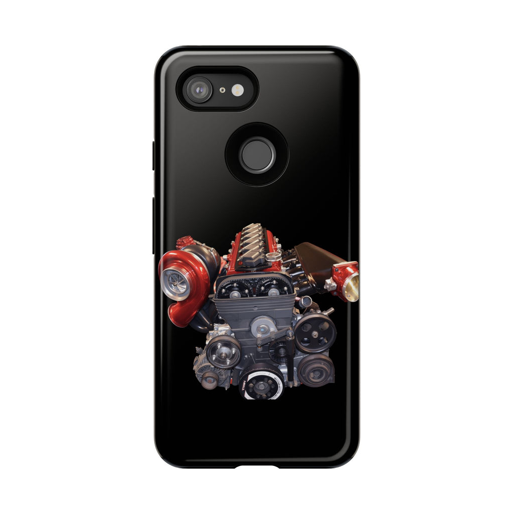 2JZ Phone Case — Black Tough Car Motor Illustration