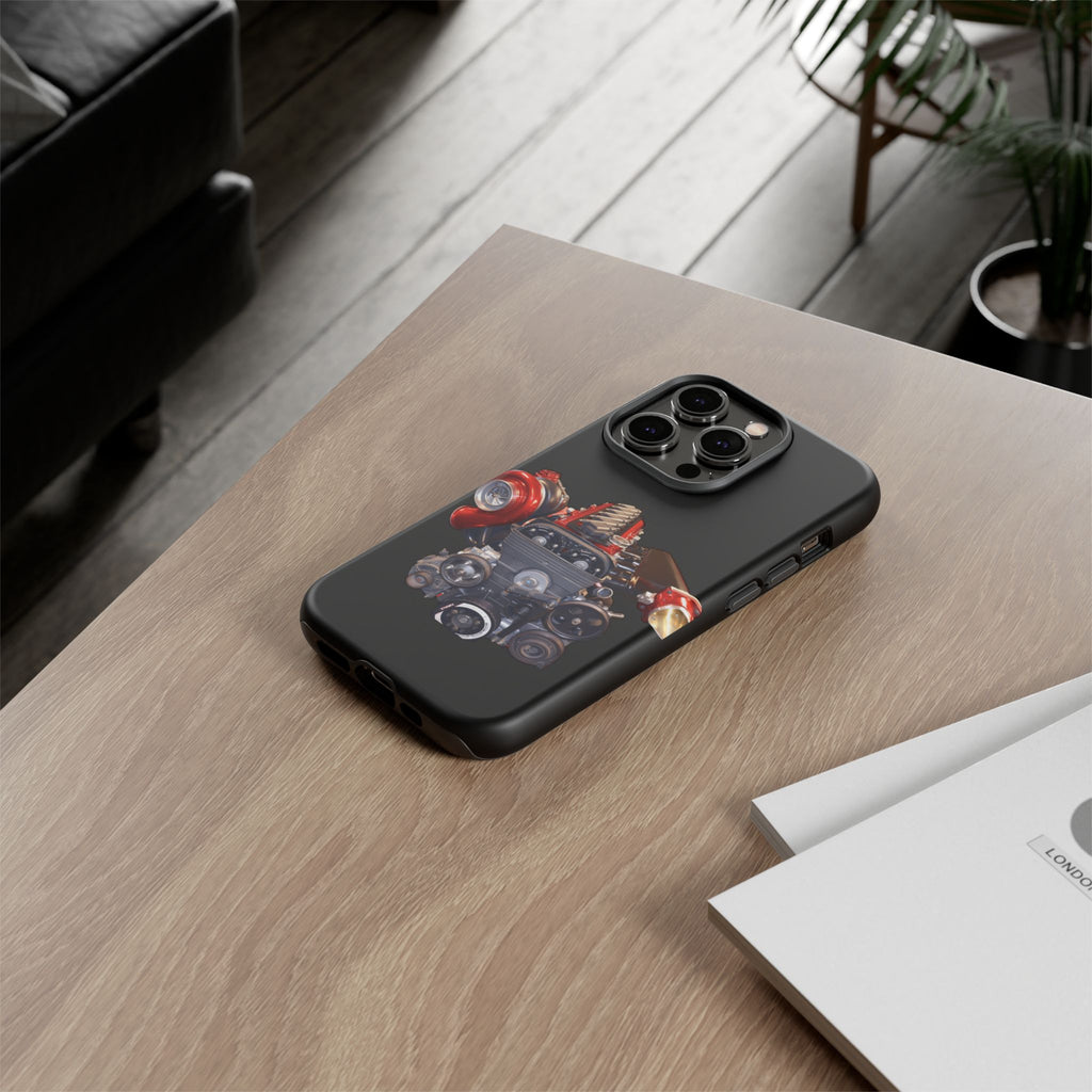 2JZ Phone Case — Black Tough Car Motor Illustration
