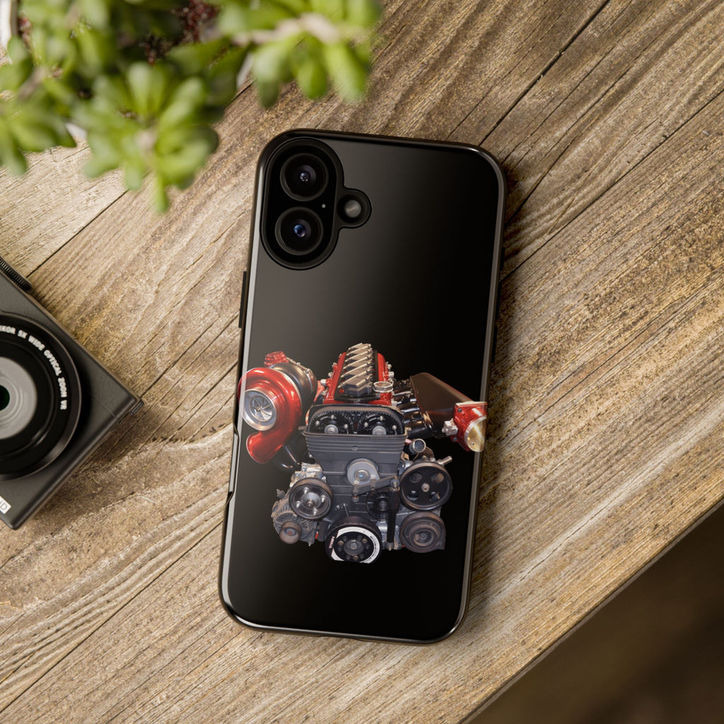 2JZ Phone Case — Black Tough Car Motor Illustration