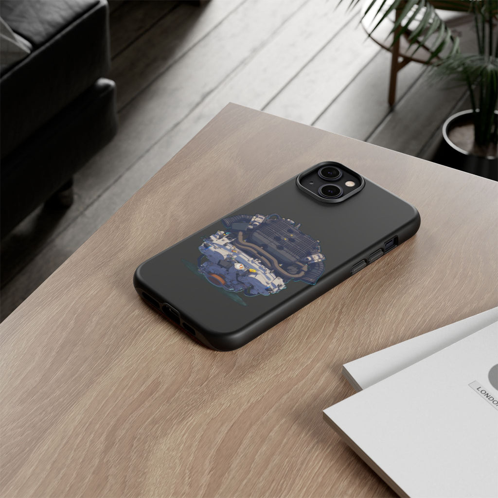 Engine Illustration Tough Phone Case – Automotive Car Lover Gift