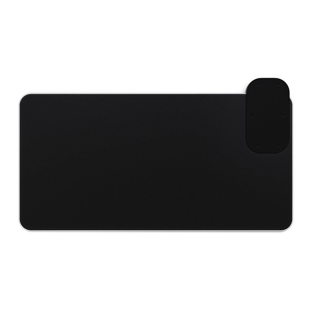 LED Gaming Mouse Pad with Wireless Charger — Neon City Car Design, RGB Desk Mat for PC Gamers