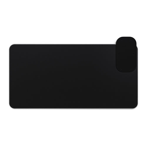LED Gaming Mouse Pad with Wireless Charger — Neon City Car Design, RGB Desk Mat for PC Gamers