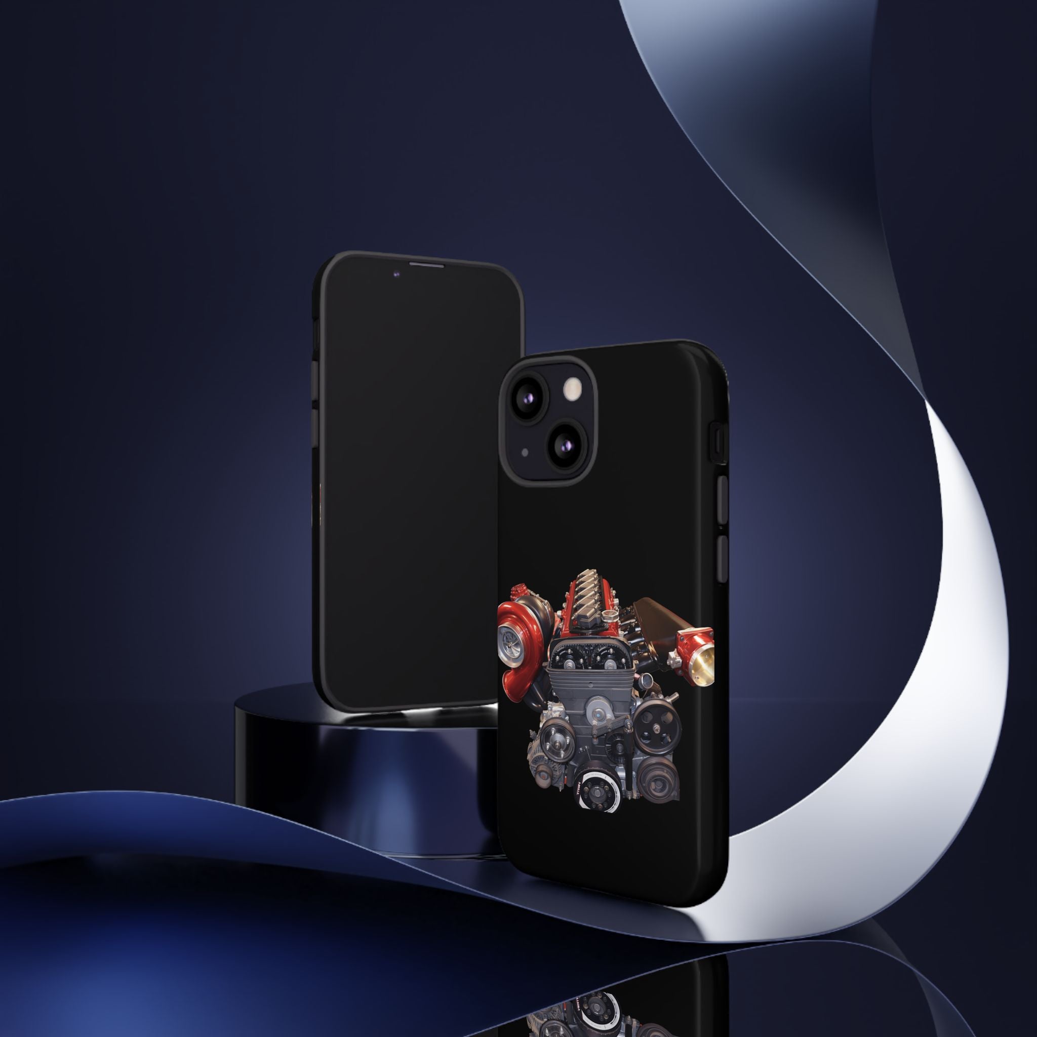 2JZ Phone Case — Black Tough Car Motor Illustration