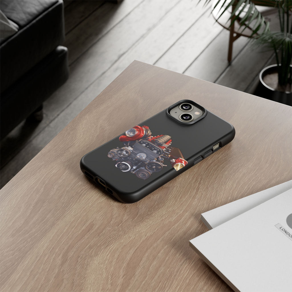 2JZ Phone Case — Black Tough Car Motor Illustration
