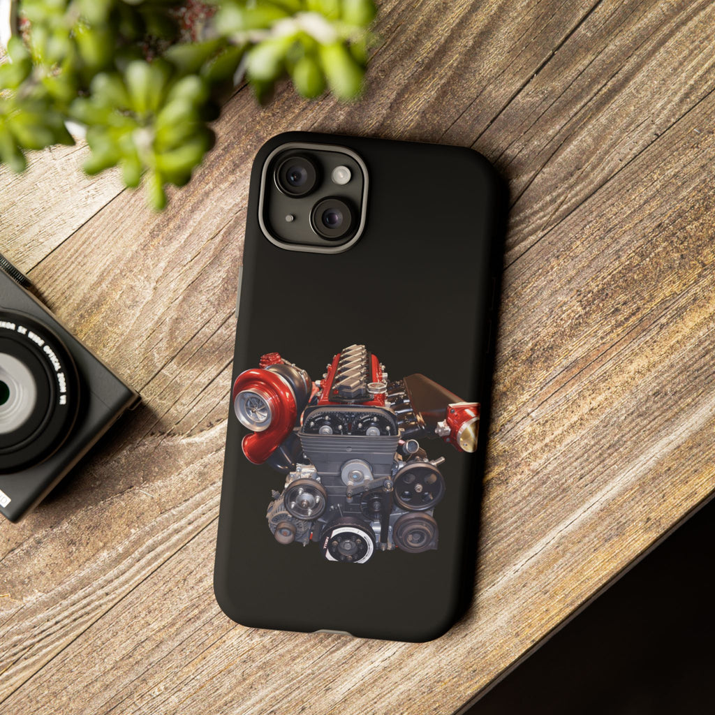 2JZ Phone Case — Black Tough Car Motor Illustration