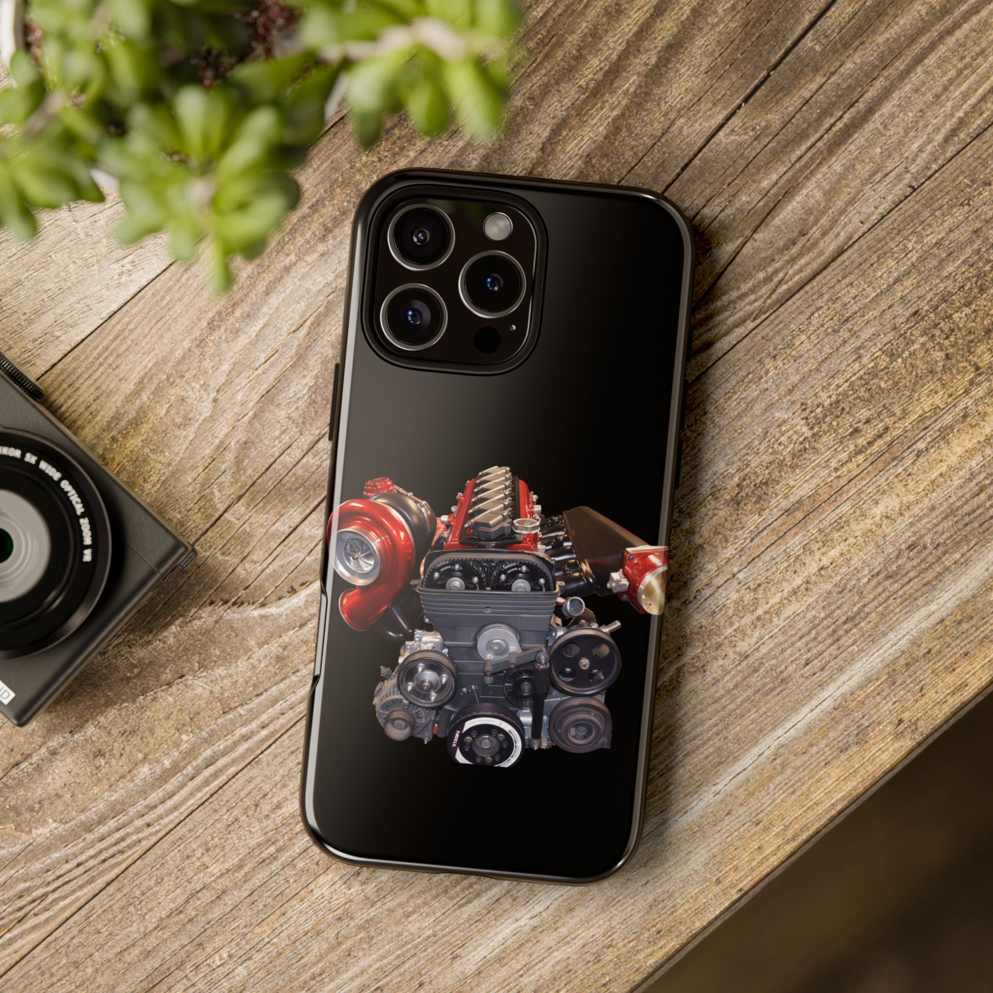 2JZ Phone Case — Black Tough Car Motor Illustration