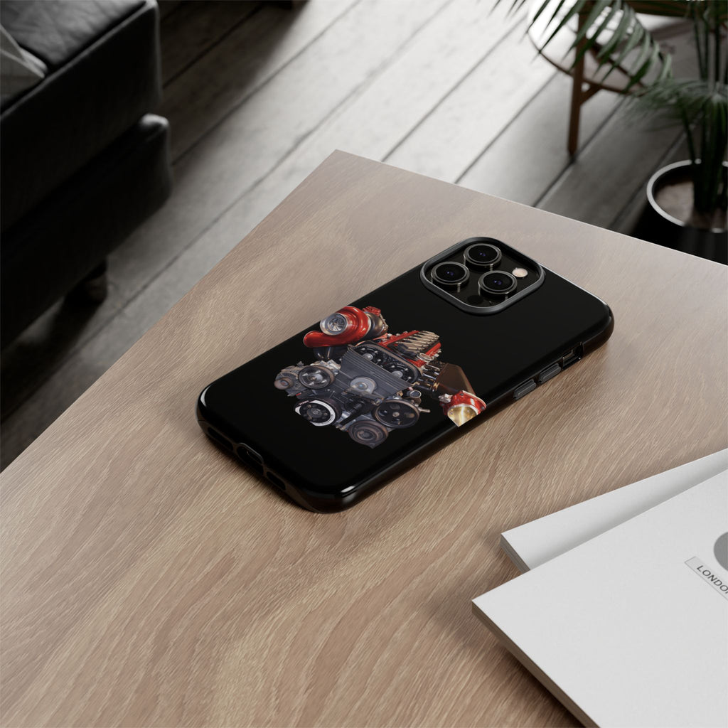 2JZ Phone Case — Black Tough Car Motor Illustration