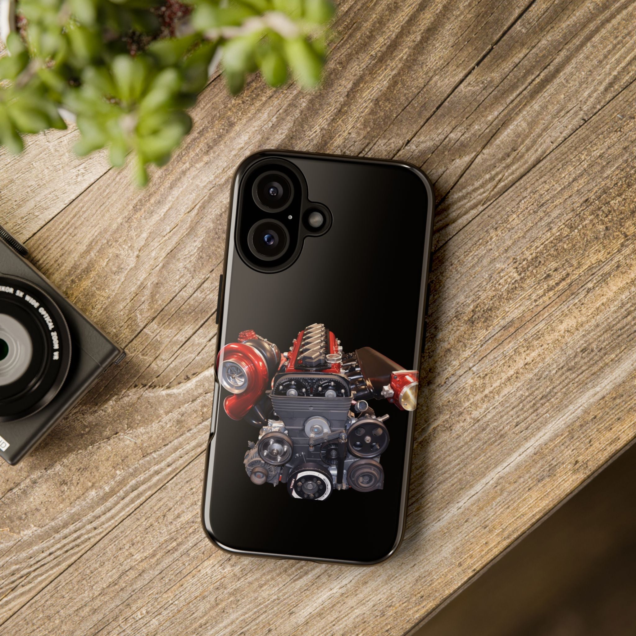 2JZ Phone Case — Black Tough Car Motor Illustration