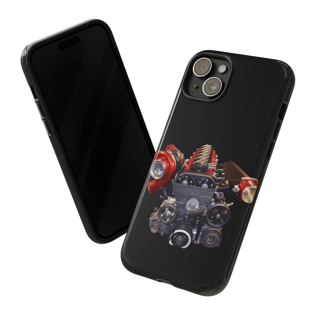 2JZ Phone Case — Black Tough Car Motor Illustration