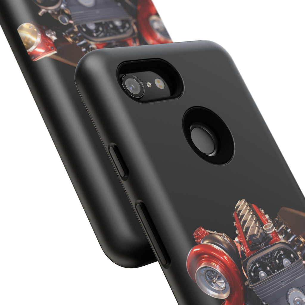 2JZ Phone Case — Black Tough Car Motor Illustration