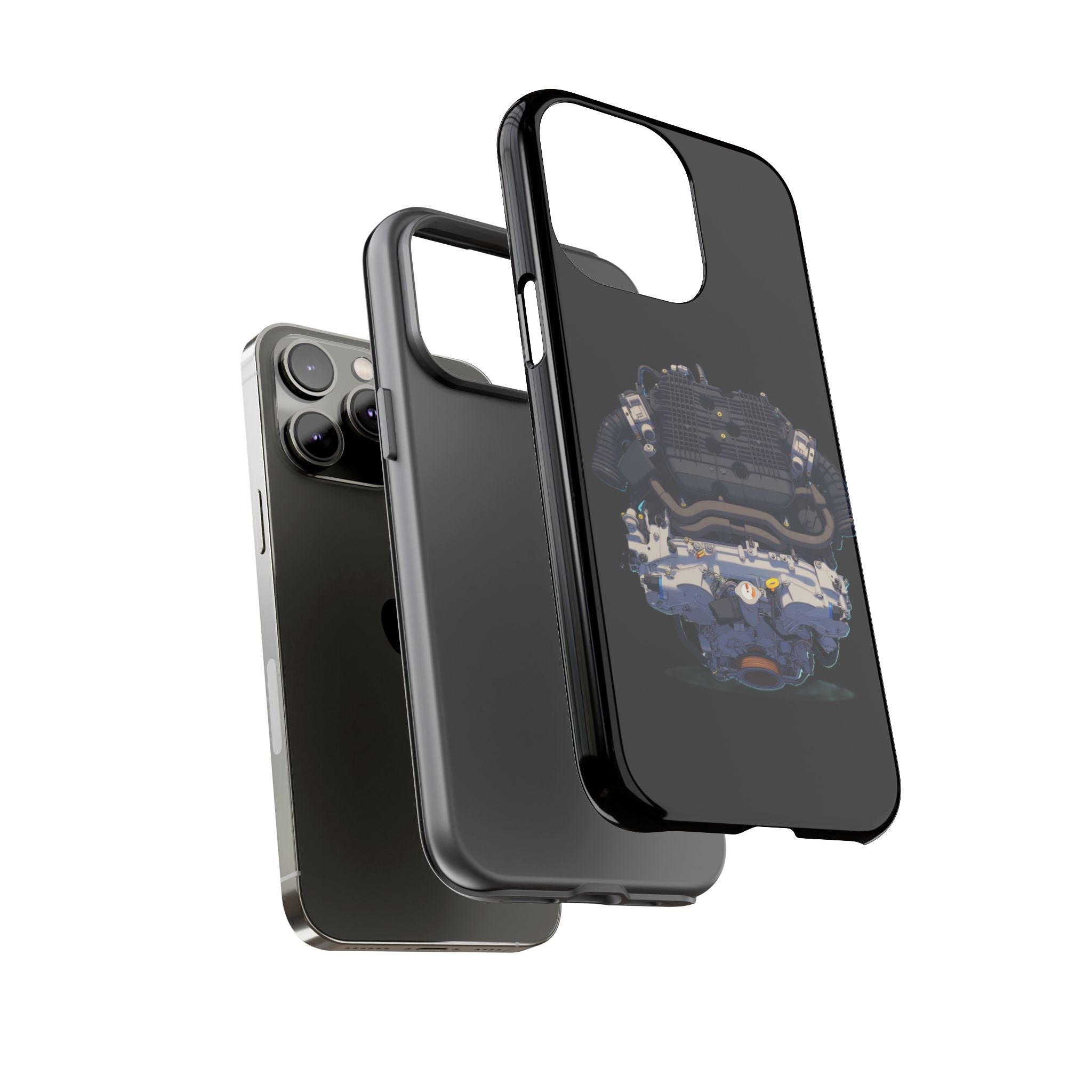 Engine Illustration Tough Phone Case – Automotive Car Lover Gift