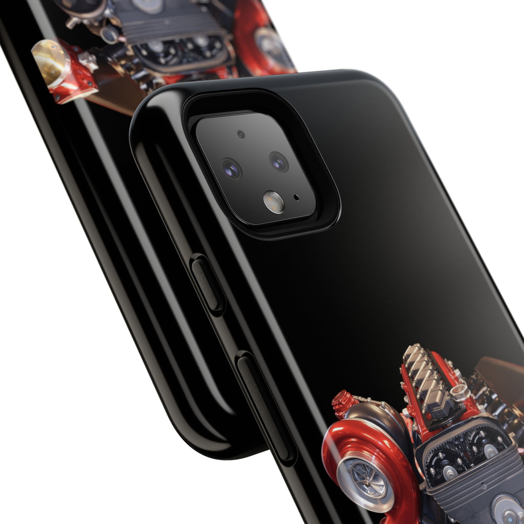 2JZ Phone Case — Black Tough Car Motor Illustration