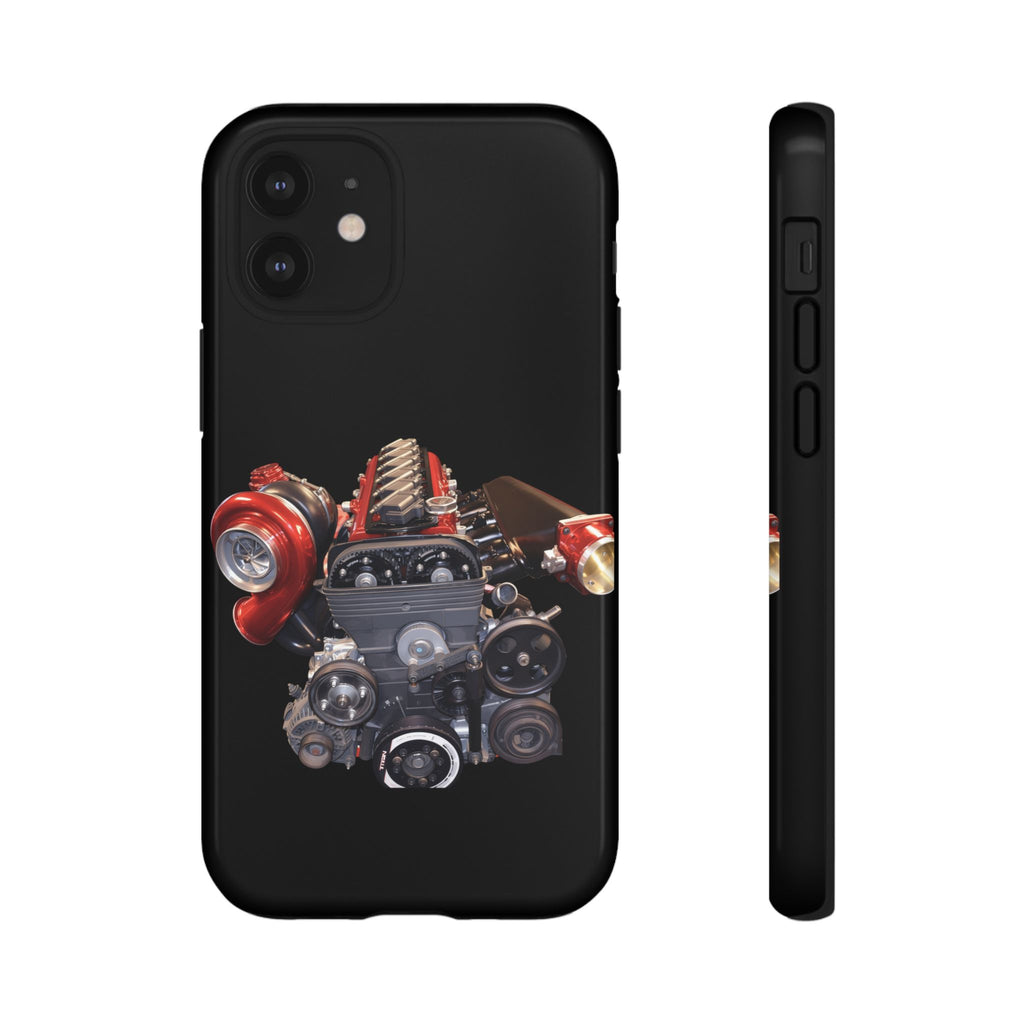 2JZ Phone Case — Black Tough Car Motor Illustration