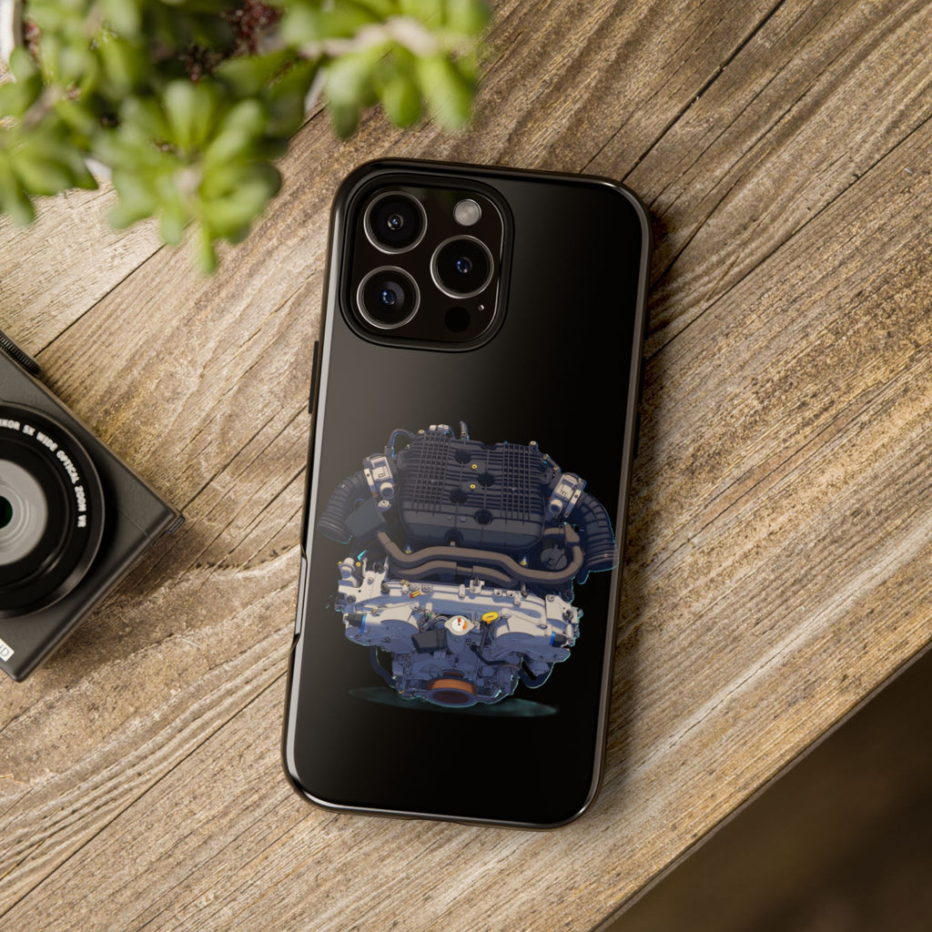 Engine Illustration Tough Phone Case – Automotive Car Lover Gift