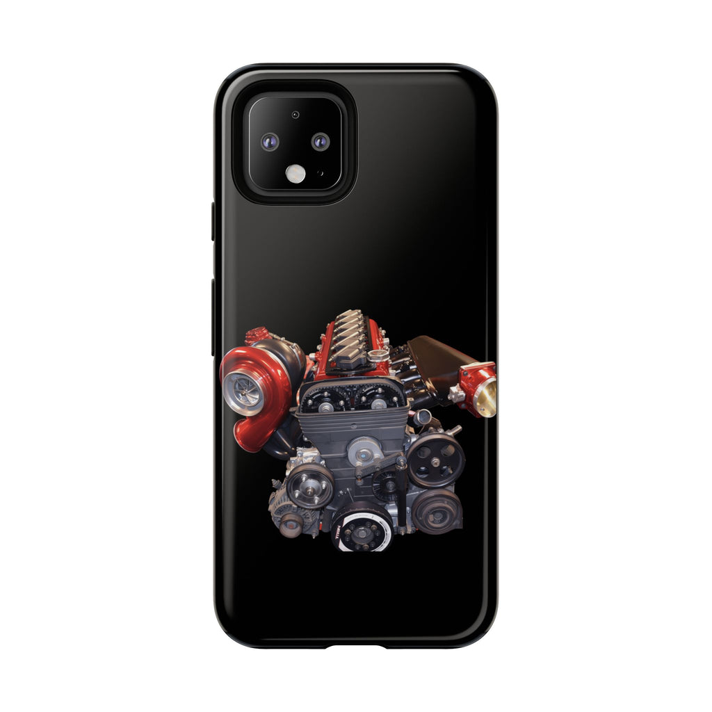2JZ Phone Case — Black Tough Car Motor Illustration
