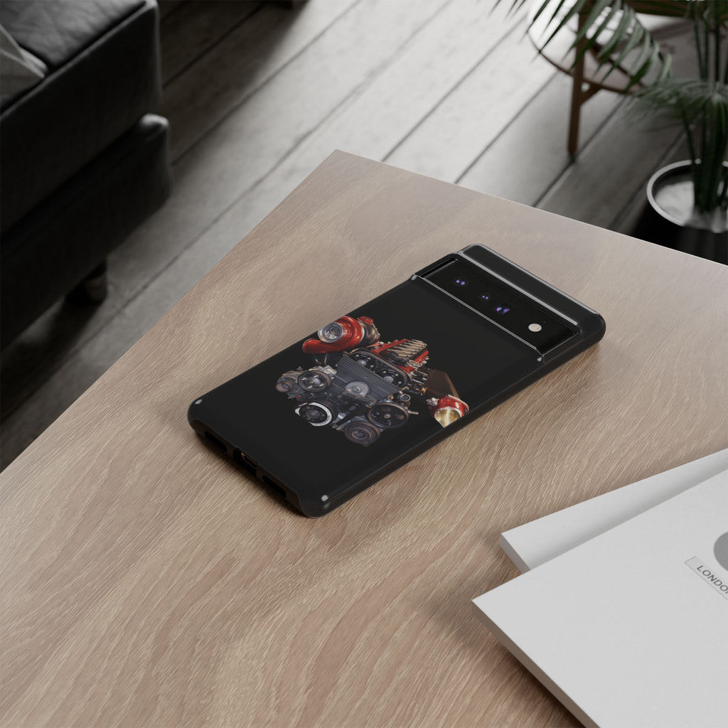 2JZ Phone Case — Black Tough Car Motor Illustration