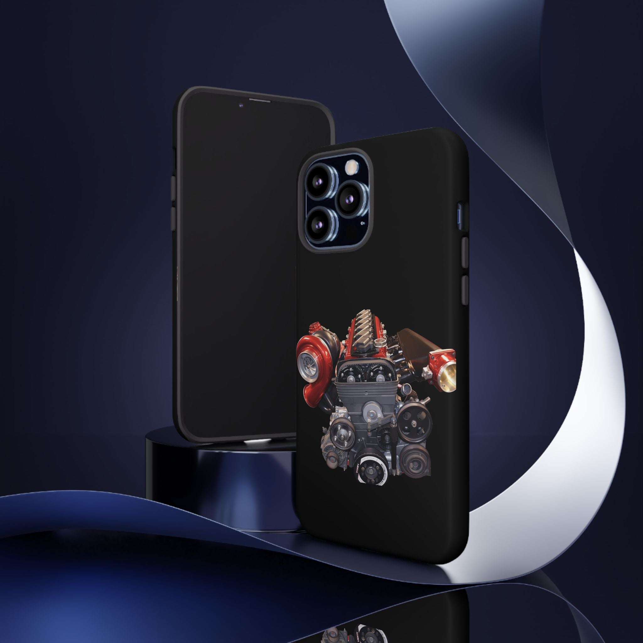 2JZ Phone Case — Black Tough Car Motor Illustration