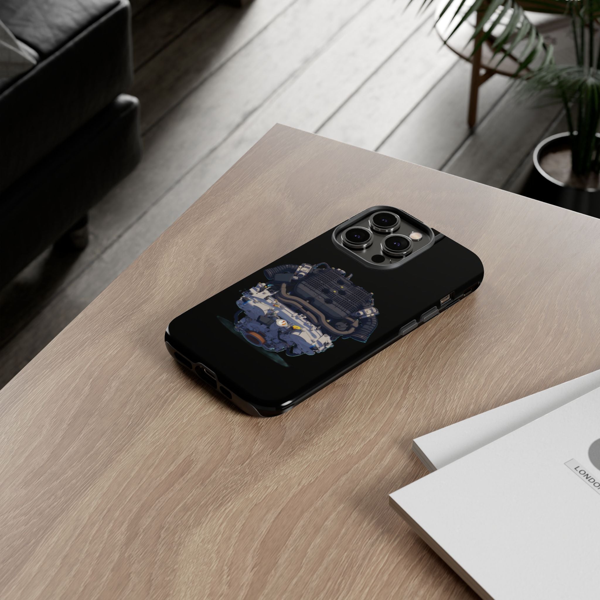 Engine Illustration Tough Phone Case – Automotive Car Lover Gift