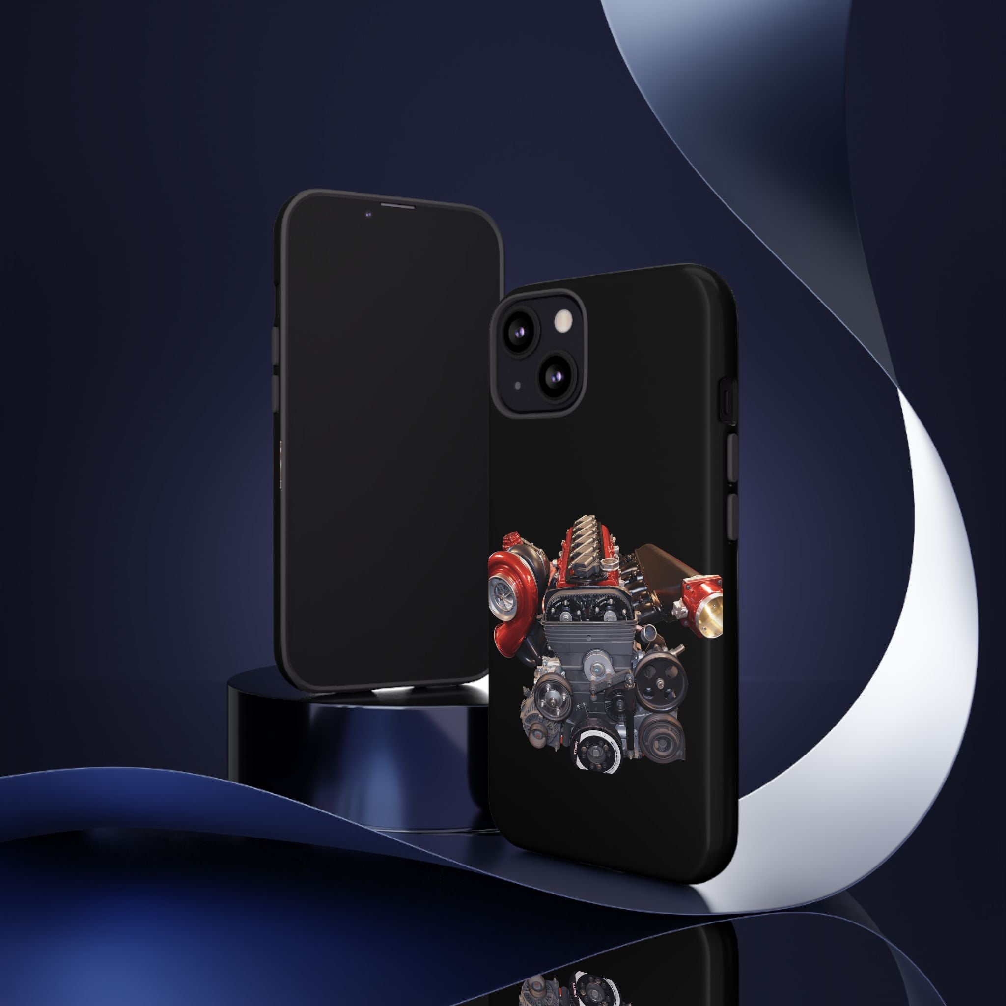 2JZ Phone Case — Black Tough Car Motor Illustration