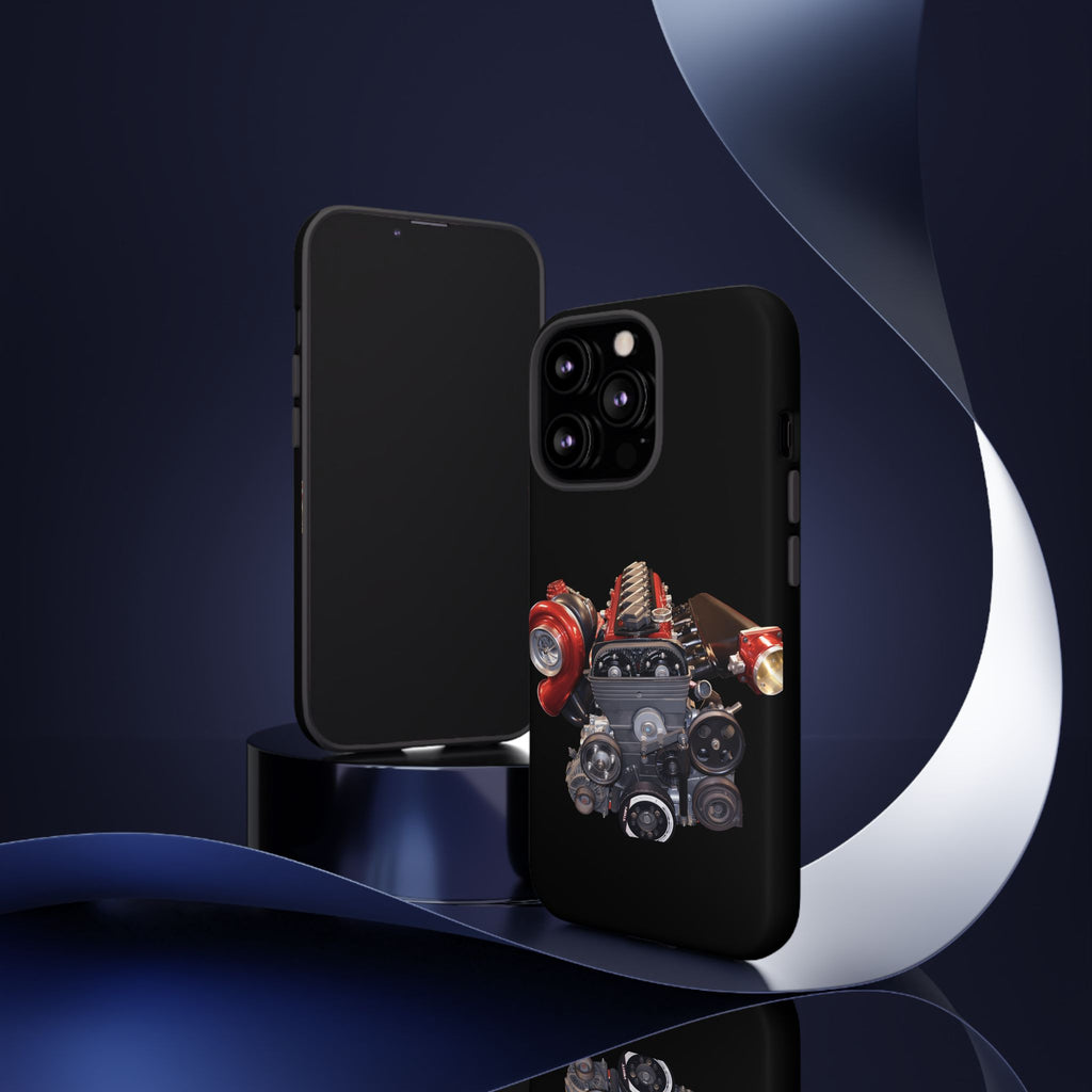 2JZ Phone Case — Black Tough Car Motor Illustration
