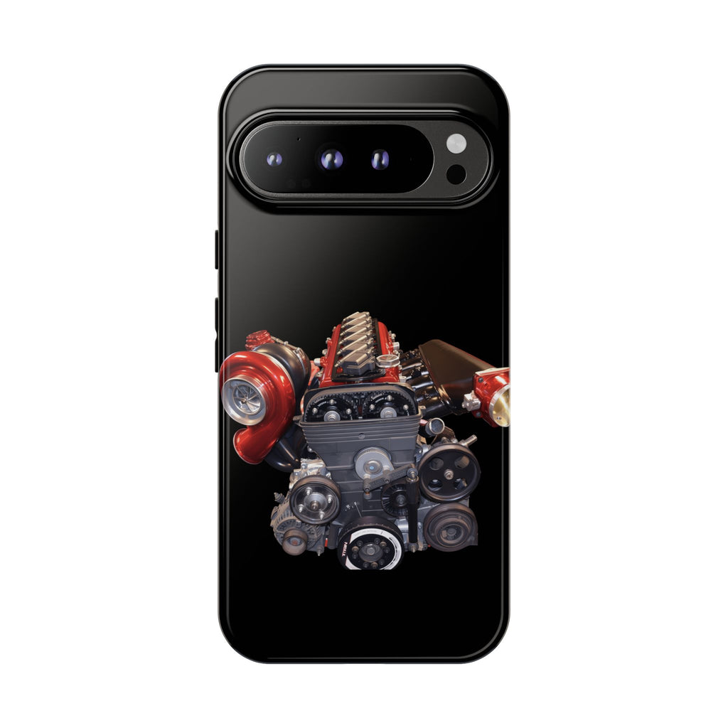 2JZ Phone Case — Black Tough Car Motor Illustration